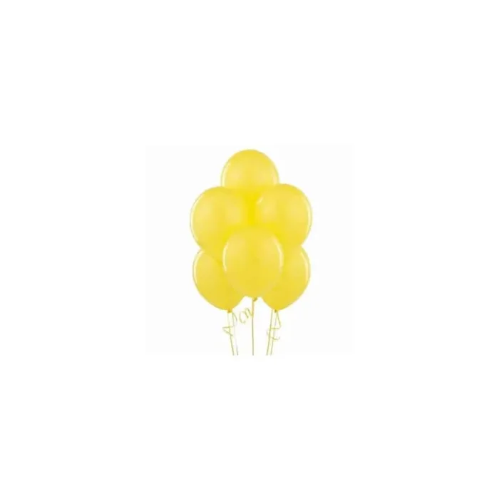 10 globos amarillos