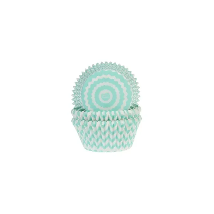 50 cajas para cupcakes con chevrones verdes