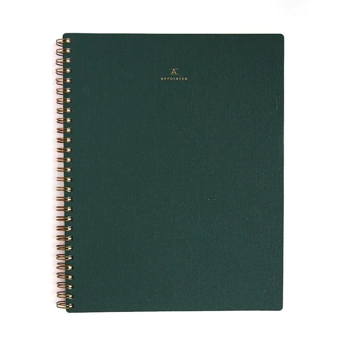 Appointed – Notebook Hunter Green – Cuaderno Verde Cuadriculado, Rayado B5 (19 x 24cm).