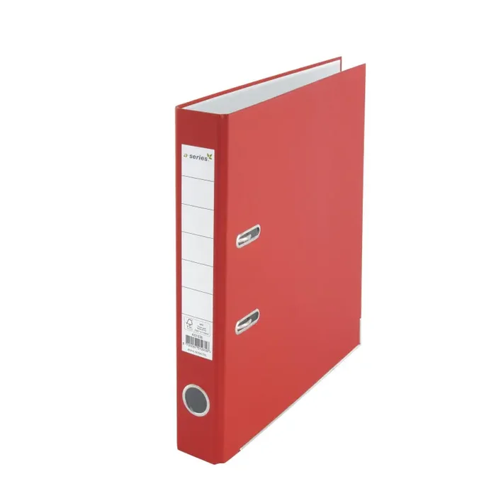 ARCHIVADOR DE PALANCA A-SERIES A4 50mm CARTÓN – Rojo Lujoso