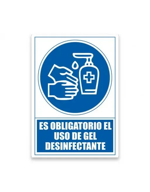 ARCHIVO 2000 PLACA OBLIGATORIO ELCUSO DE GEL DESINFECTANTE 6173-14 AZ Hecho A Mano