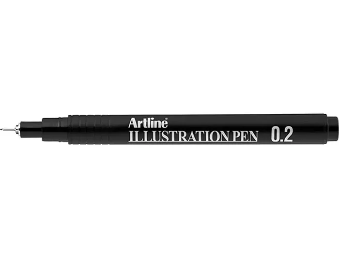 Artesanal Rotulador artline calibrado micrometrico negro illustration pen ek-282iln punta poliacetal 0,2mm
