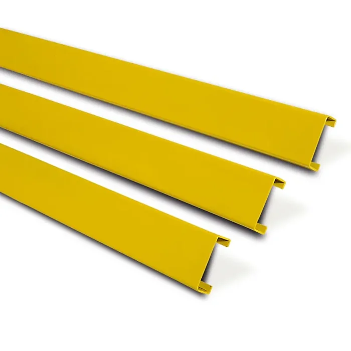 Articulación de placa esquinera MORAVIA para placa protectora de perfil C con revestimiento plástico, amarillo