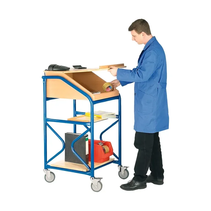 Atril para estar de pie con 2 estantes, 1300 x 620 x 670 mm