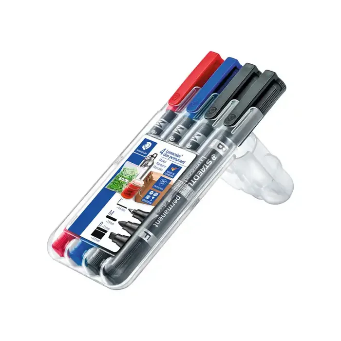 Barato ESTUCHE 4 ROTULADORES STAEDTLER LUMOCOLOR PERMANENTE 348 DUO