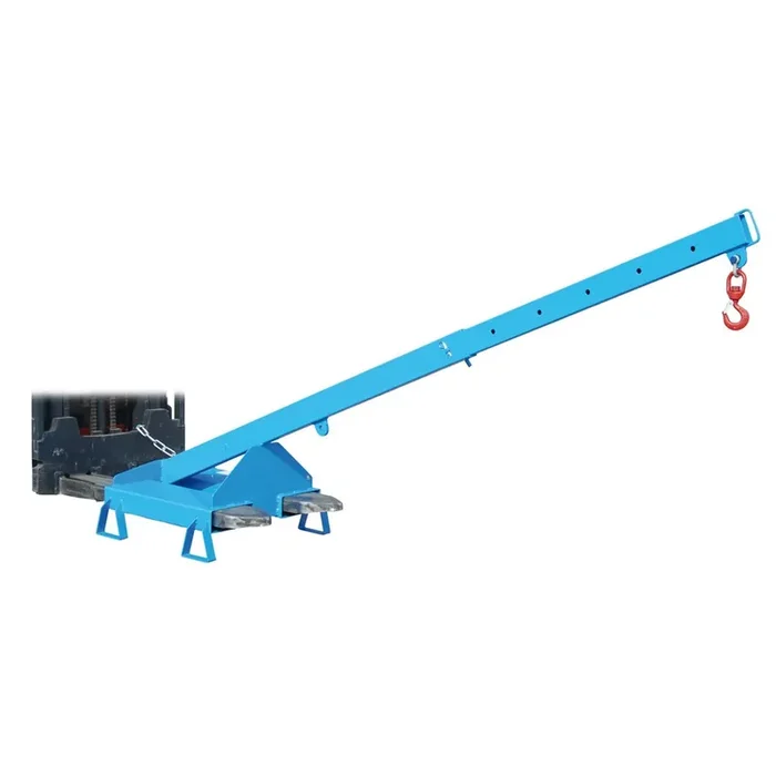 Bauer® Brazo de carga modelo 3, telescópico, 2 posiciones de gancho, longitud base 1.600 mm, c.c. 1.000 kg, azul celeste