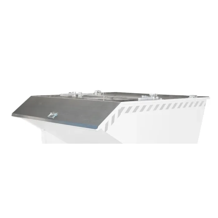 Bauer® Volquete con mecanismo desenrollador de volqueo Premium, forma constructiva profunda, pintado, sin tapa, volumen 0,5 m³, RAL 5012 azul luminoso