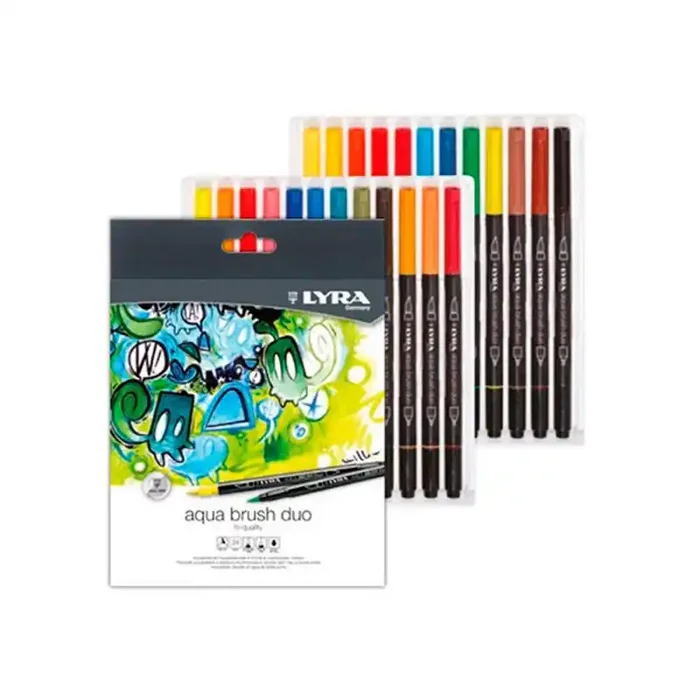 Bestseller Rotulador Doble Punta Fina y Pincel Lyra Caja de 24Uds