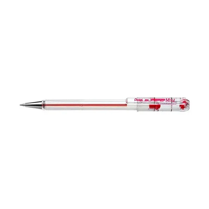 Bolígrafo Mini SuperB Transparente Punta Fina 0,7mm Rojo Edición Limitada