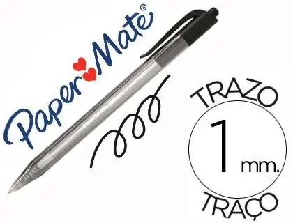 Boligrafo Paper Mate Inkjoy 100 Retractil Punta Media Negro Precio Reducido