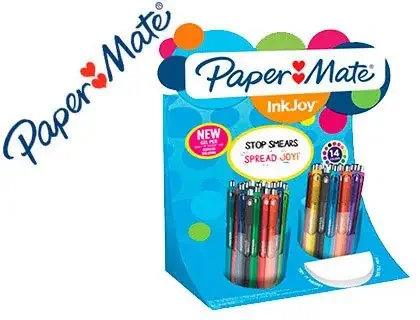 Boligrafo paper mate inkjoy retractil gel pen trazo 0,7 mm expositor de 60 unidades colores surtidos Entrega Rápida