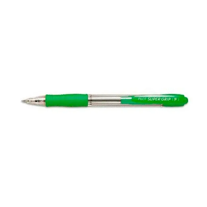 Bolígrafo Pilot Base Aceite SuperGrip Verde Claro Garantía De Devolución De Dinero