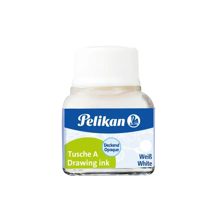 BOTE TINTA CHINA PELIKAN 523 10ml – Blanco Precio Económico