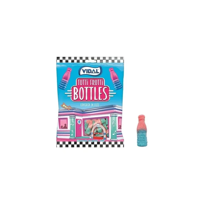 Botellas de caramelos tutti frutti – bolsa 100 gr