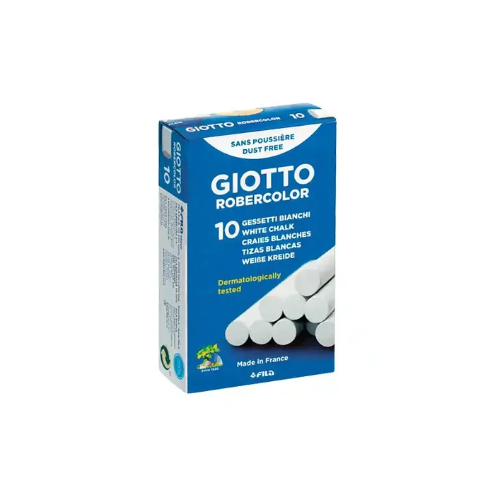 CAJA 10 TIZAS GIOTTO ROBERCOLOR – Blanco Exclusivo