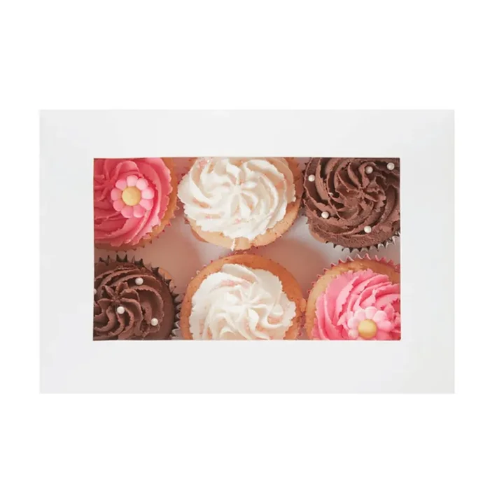 Caja de 6 cupcakes blancos