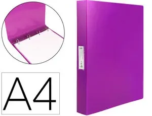 Carpeta Liderpapel 4 Anillas 25 mm Mixtas Polipropileno Din A4 Lavanda Opaco Oferta Flash