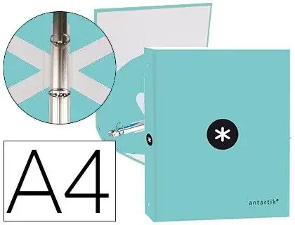 Carpeta liderpapel antartik a4 forrada 4 anillas 25 mm redondas color menta Comprar En Línea