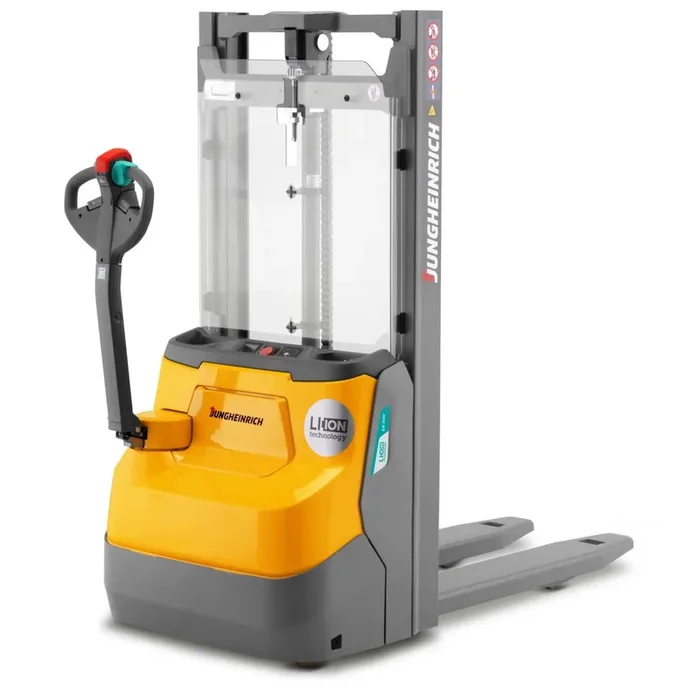 Carretilla elevadora eléctrica Jungheinrich EJC 010i ZT, mástil de elevación telescópico doble, altura de elevación 2.590 mm, capacidad de carga 1.000 kg, sistema de elevación proporcional