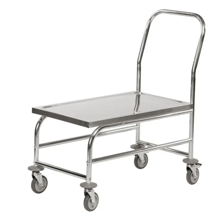 carro de transporte plataforma de acero inoxidable, H x An x F 925 x 490 x 850 mm