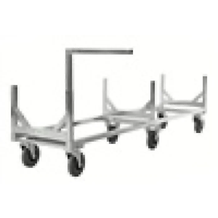 Carro para transportar materiales largos, galvanizado, capacidad de carga 800 kg, Al x An x P 700 x 608 x 2.800 mm