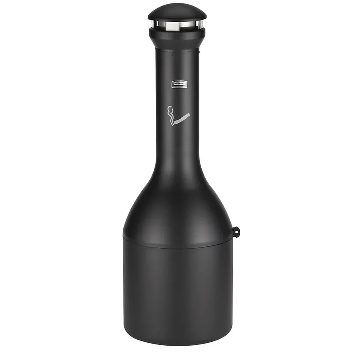 Cenicero de pie de acero galvanizado – Rubbermaid capacidad 15,5 l, Ø 330 mm