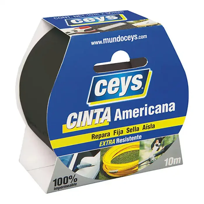 Ceys Cinta Americana Negro Rollo 10m X 50mm. 507605 Imprescindible (Must-Have)