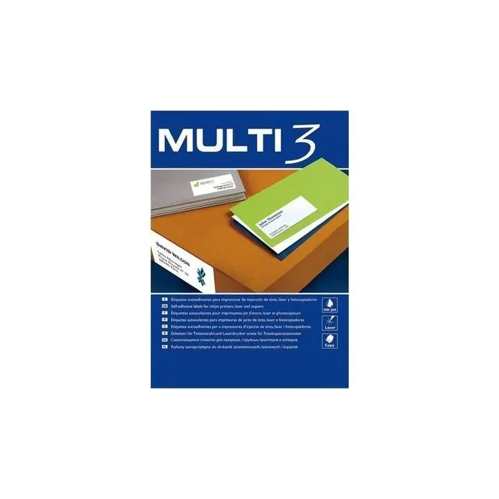 Compra Ahora Multi-3 Etiquetas Adhesivas 48,5X16,9mm Inkjet/Láser C/Rectos 68 X 100h Blanco
