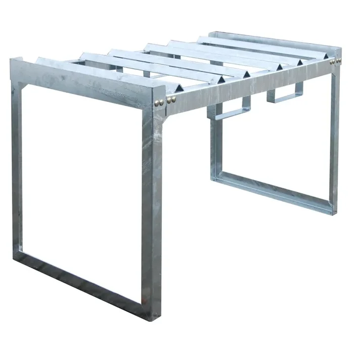 contenedor galvanizado para estanterías de barril incl. cuba de contención