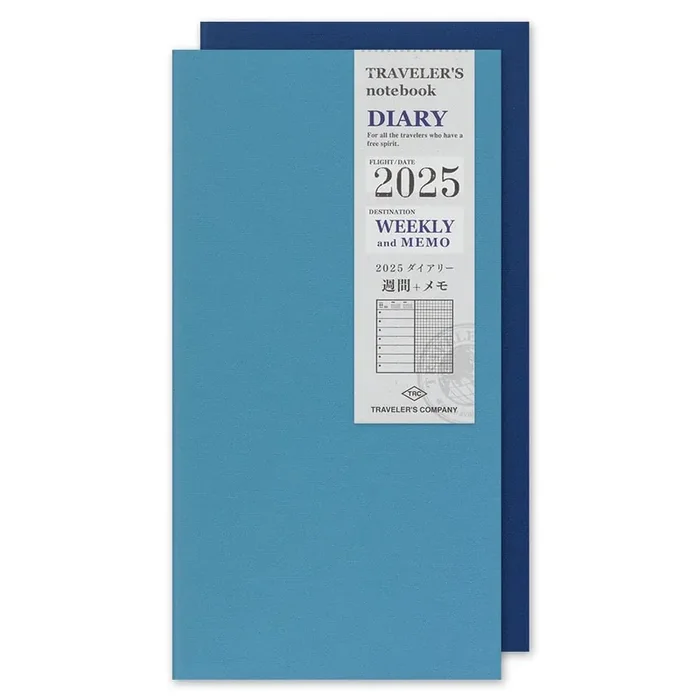 Cuaderno de viaje Diario 2025 Semanal + Memo Segunda mitad