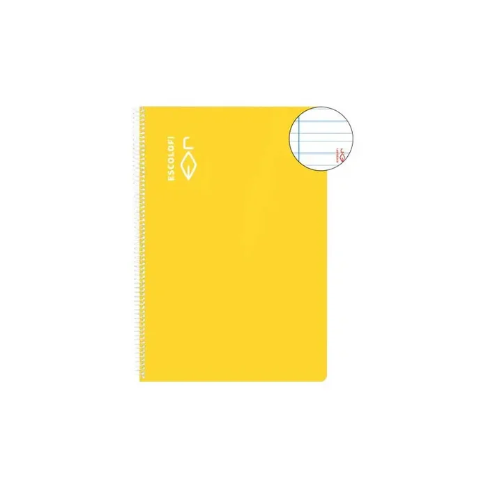 CUADERNO ESPIRAL 100h ESCOLOFI 4º MONTESSORI 3,5 CON MARGEN – Amarillo Solo Hoy