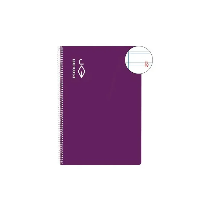 CUADERNO ESPIRAL 100h ESCOLOFI 4º PAUTA 2,5 CON MARGEN – Violeta Compra Hoy