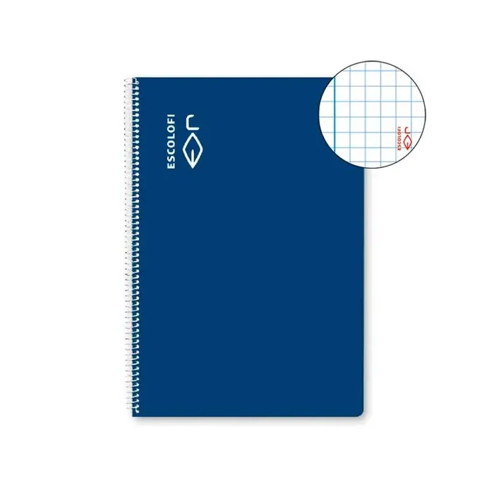 CUADERNO ESPIRAL 100h ESCOLOFI Fº 4×4 CON MARGEN – Azul Oferta Limitada