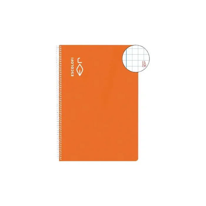 CUADERNO ESPIRAL 50h ESCOLOFI 4º 6×6 CON MARGEN – Naranja Oferta