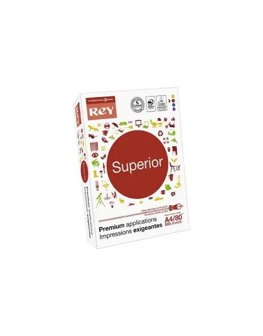 De Moda REY PAPEL FOTOCOPIA A4 500 H. 80 GR SUPERIOR DOCUMENT DIN A4 – 5 S – 51-R48030