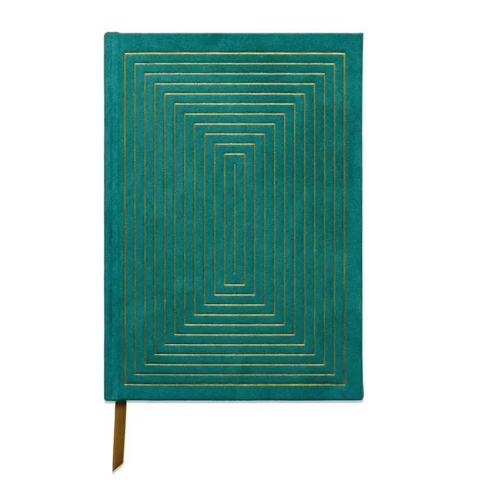 Designworks Ink – Suede Journal Linear Boxes – Cuaderno A5 (14,6 x 20,64 cm)