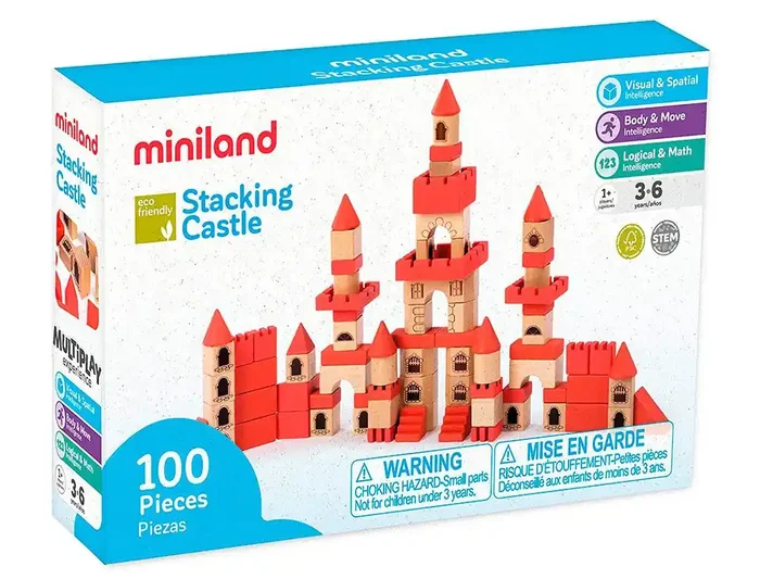 Devolución Gratuita Juego miniland de construcccion 100 piezas material madera ecologica
