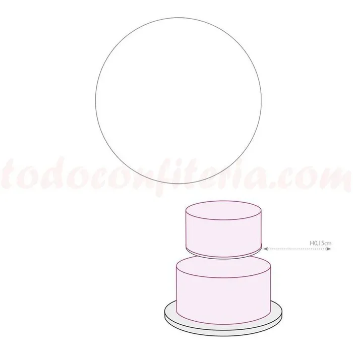 Disco Blanco Plastificado 36 cm. Cartón 20 u.