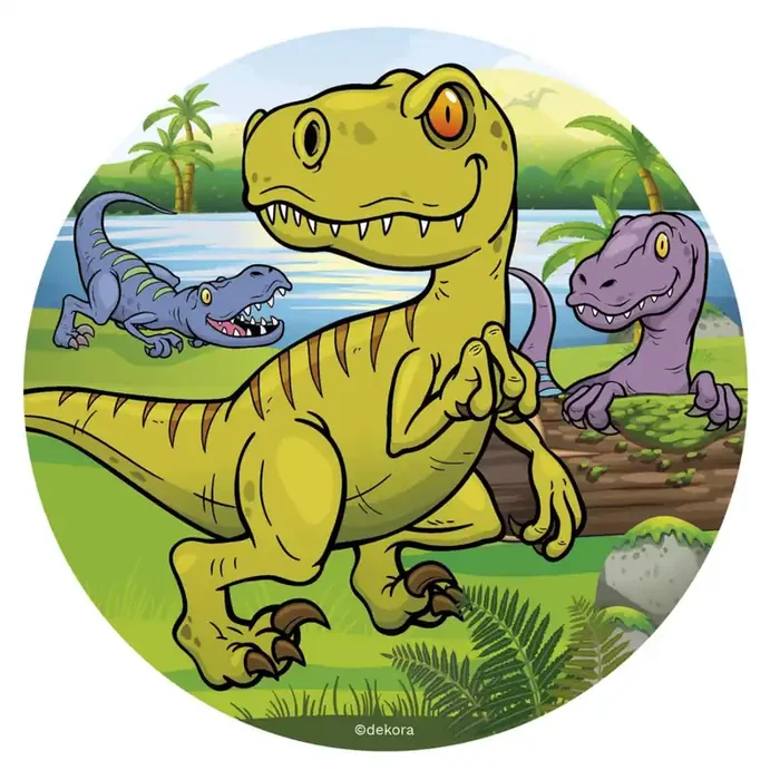 Disco comestible dinosaurio para tarta