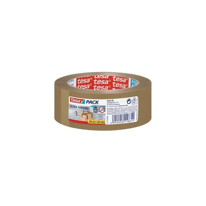 Disponible Ahora Precinto Tesapack Ultra Strong 66m 38mm Marrón Pvc Calidad 4124