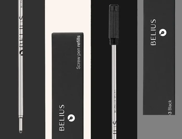 Disponible Ahora Recambio boligrafo belius con rosca negro caja 3 unidades