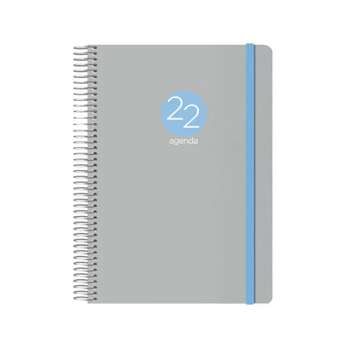 Dohe Agenda Anual Memphis Espiral Dia Página 15X21 Cm Gris 2023 Favorito De Clientes