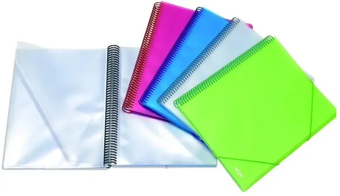 Económico CARPETA ESPIRAL 20 FUNDAS TRANSLUCIDA VIOLETA DEQUA