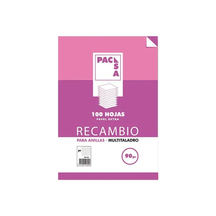 Entrega Rápida RECAMBIO PACSA 100h A4 HORIZONTAL CON MARGEN