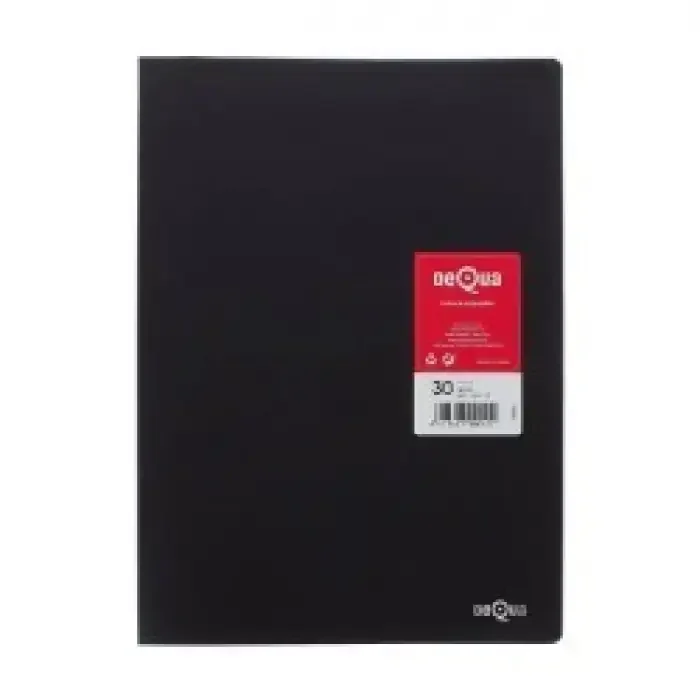 Envío Gratis CARPETA 50 FUNDAS FOLIO NEGRA DEQUA