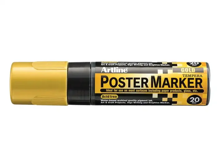 Envío Gratis Rotulador artline poster marker epp-20 punta rectangular 20 mm color oro