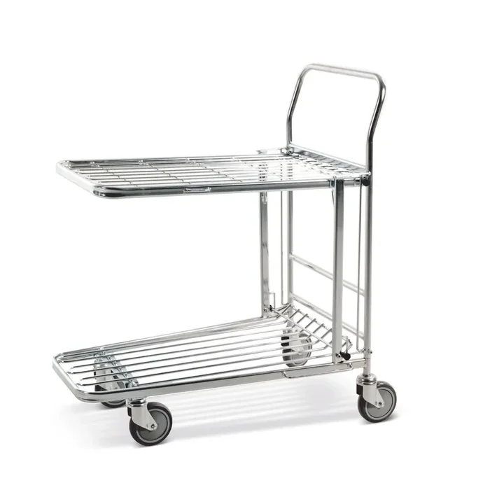 Escalera plegable para almacén y carro de transporte, altura de construcción de soporte 0,65 m