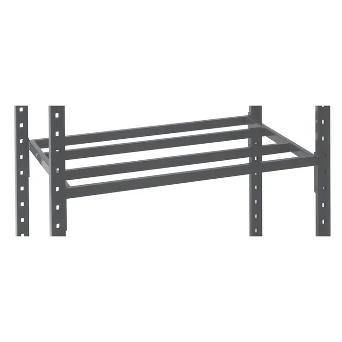 Estantería de cargas pequeñas ManOrga gris grafito con estantes de tubo de acero, carga por estante 500 kg, HxAxF 2.000 x 1.050 x 810 mm