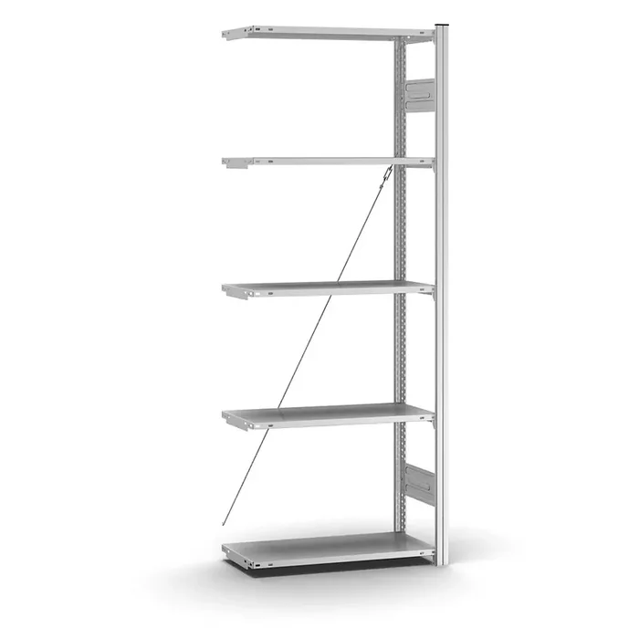 Estantería sin tornillos Orion Plus, ancho 750 x fondo 300 x alto 2000 mm