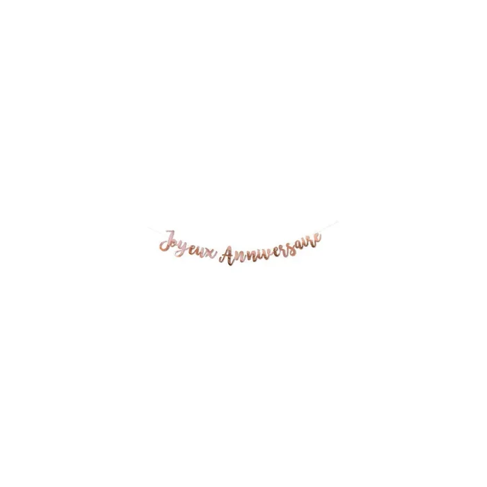 Feliz cumpleaños pancarta de oro rosa